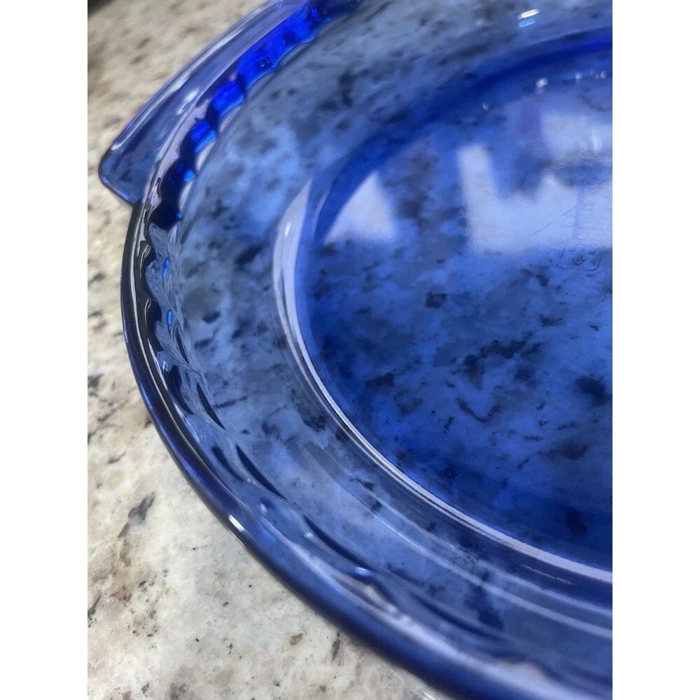 Vintage Anchor Hocking Ovenware Deep Pie Dish US 1075 – 9” Cobalt Blue Glass